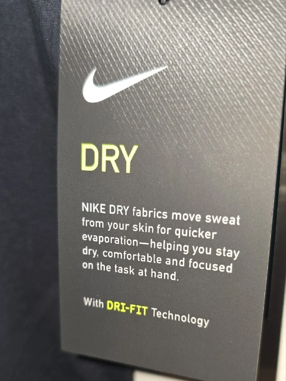 Nike Black Short Sleeve Tee with Distressed White Swoosh - Picture 4 of 6